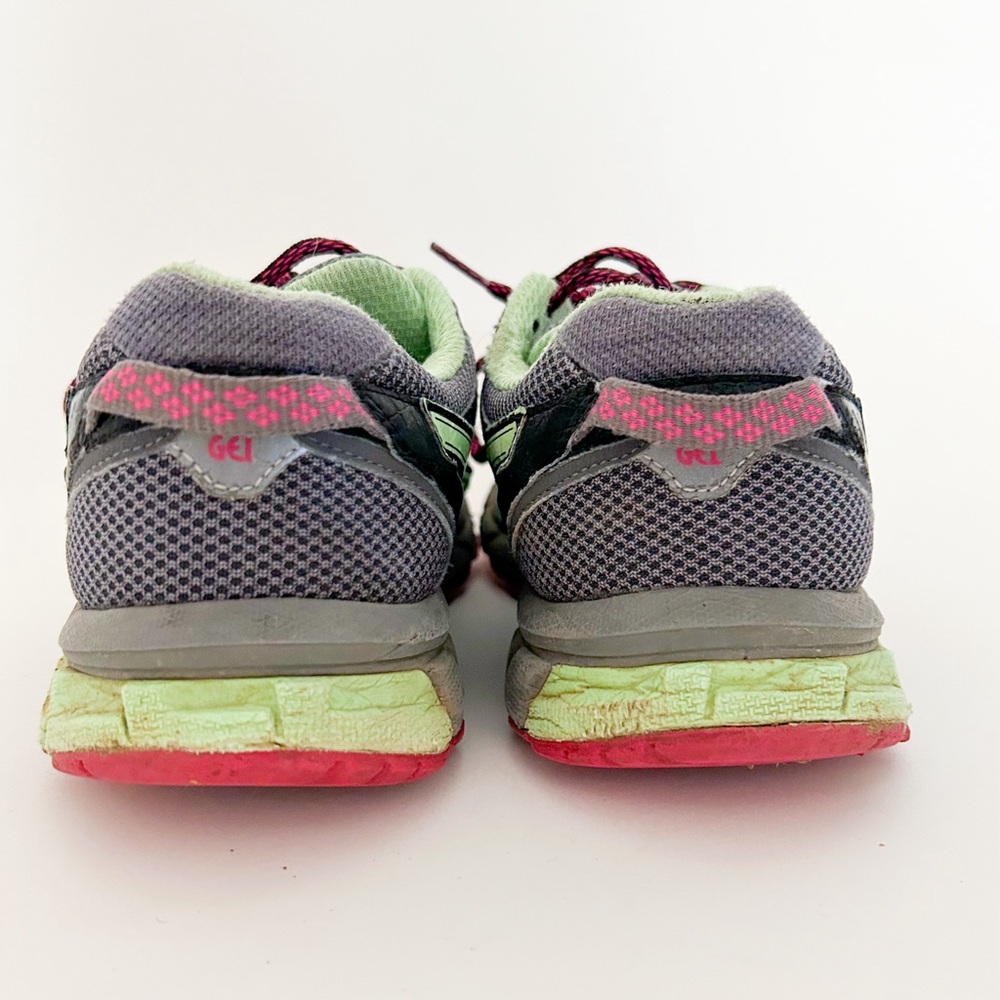 Asics Hiking Shoes Gel Sonoma Gray Pink Green Athletic Trail Running Shoes 8.5 - Picture 6 of 8